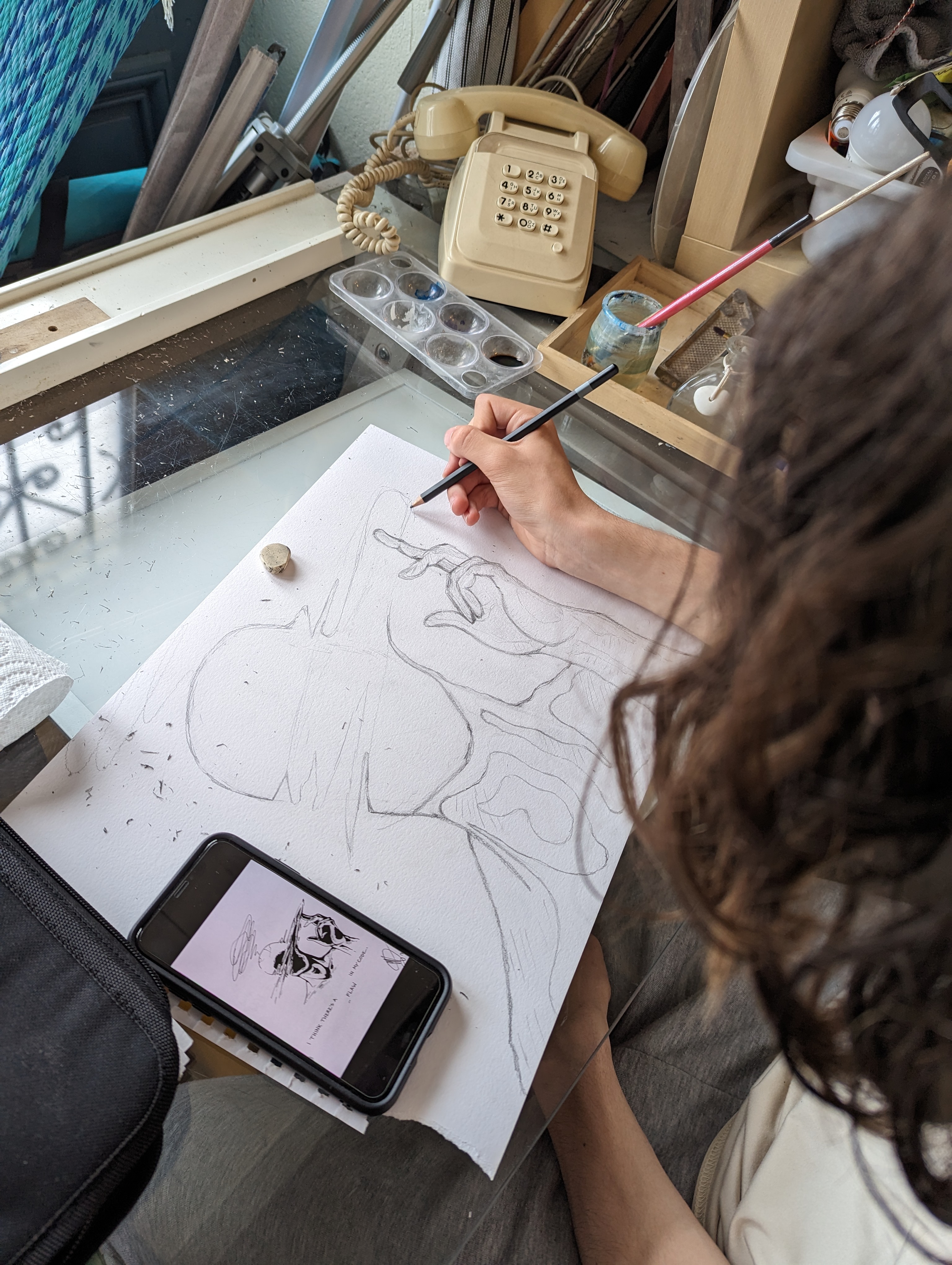 Travail d’élève en dessin 13