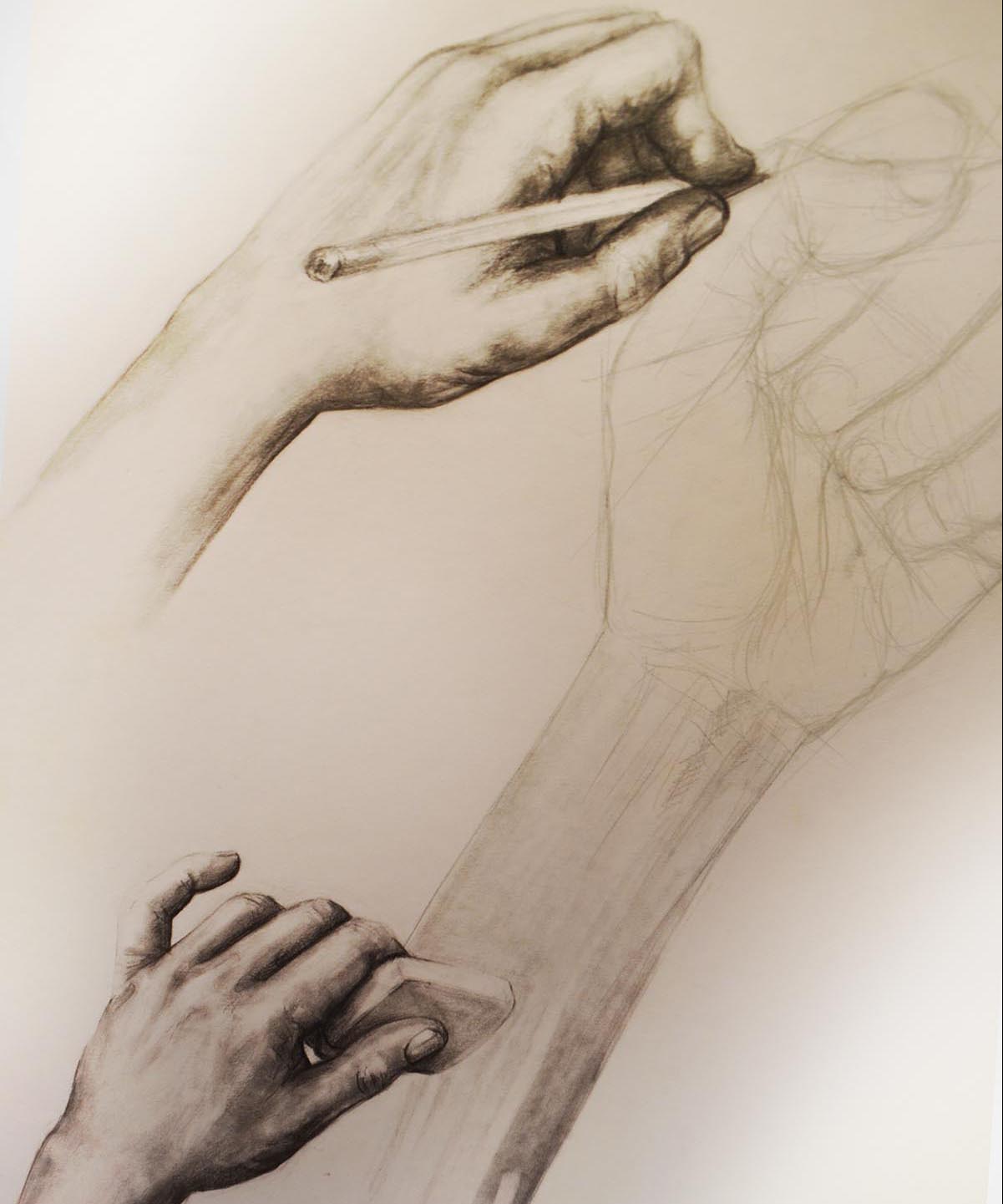 Étude de dessin réalisée à l’atelier
