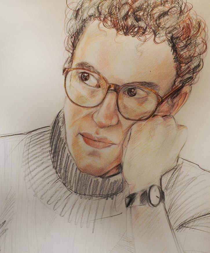 Croquis de portrait à l’atelier, postures et expressions